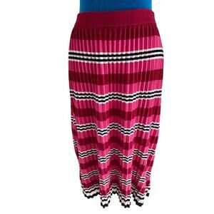 Anthropologie DOLAN Left Coast Striped Pleated Knit Skirt M